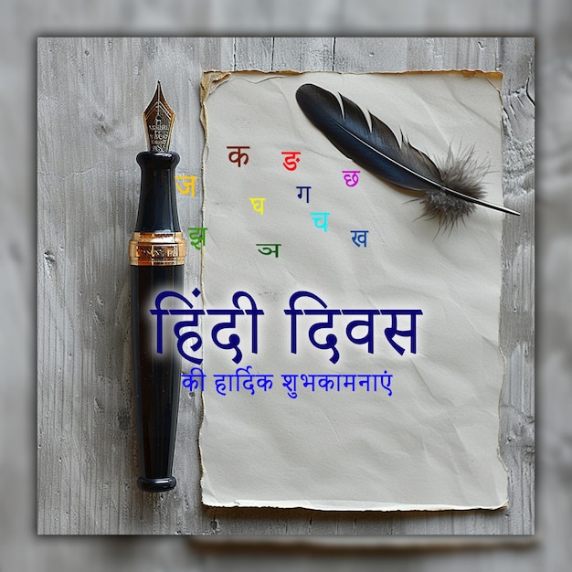 Happy hindi divas indian mother language celebration background