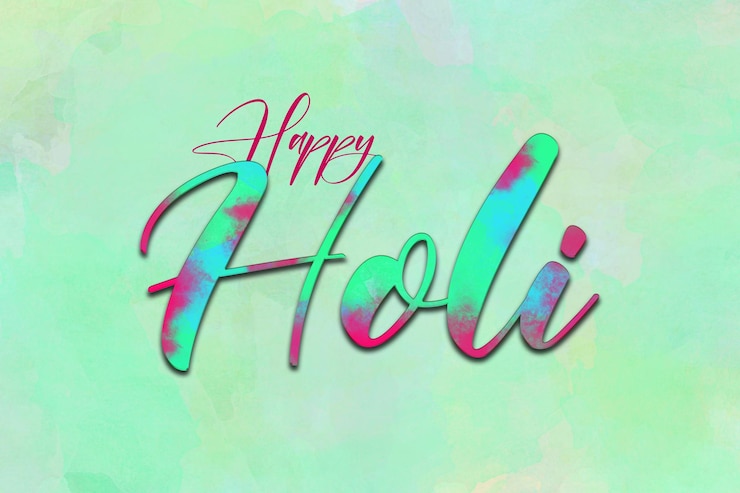 PSD happy holi - a colorful and joyful festival celebration with vibrant powder colors