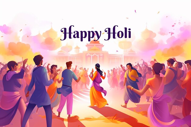 PSD happy holi festival background