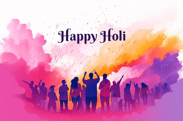 PSD happy holi festival background