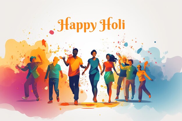 PSD happy holi festival background