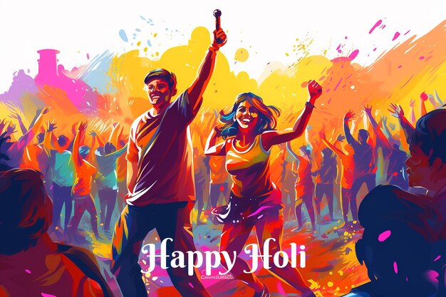 PSD happy holi festival background