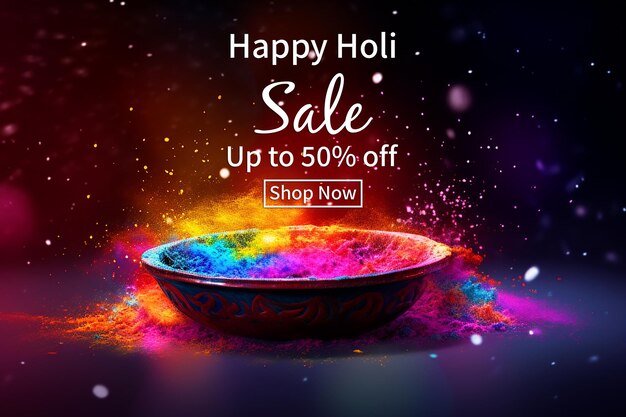 Happy Holi festival celebration background