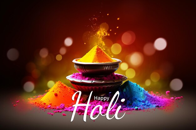 PSD happy holi festival celebration background