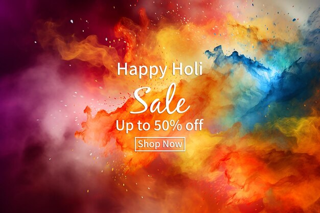 PSD happy holi festival celebration background