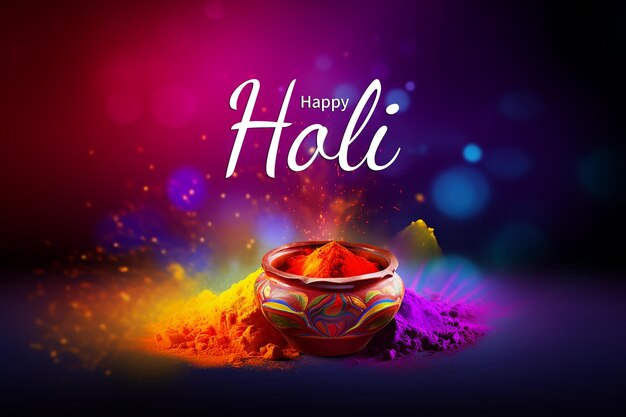 PSD happy holi festival celebration background