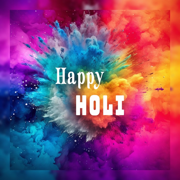 PSD happy holi festival celebration youtube cover template