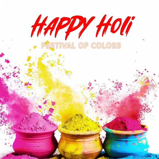 PSD happy holi festival of colors holi festival template colorful gulal holi indian festival background