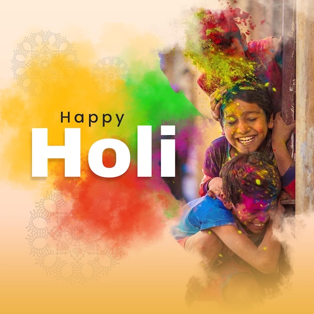 Happy holi festival vector art festival indiano