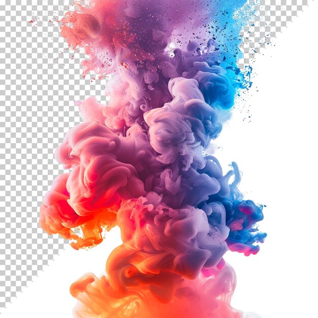 Happy holi isolated on transparent background