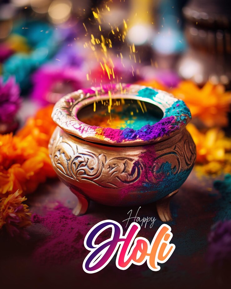 PSD happy holi social media poster design