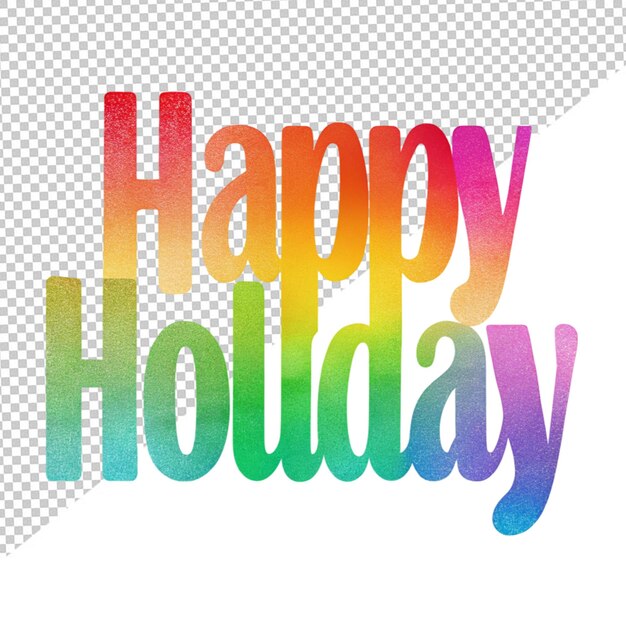 PSD happy holi text on transparent background