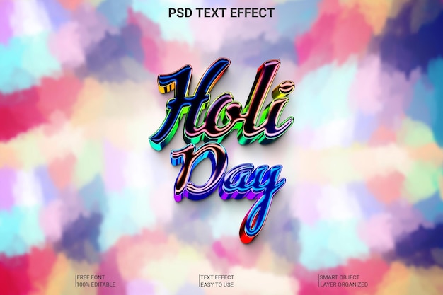 Happy holiday 3d text effect style