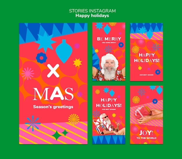 PSD happy holidays  instagram stories