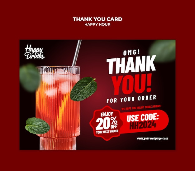 Happy hour discount template