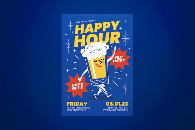 Happy hour flyer