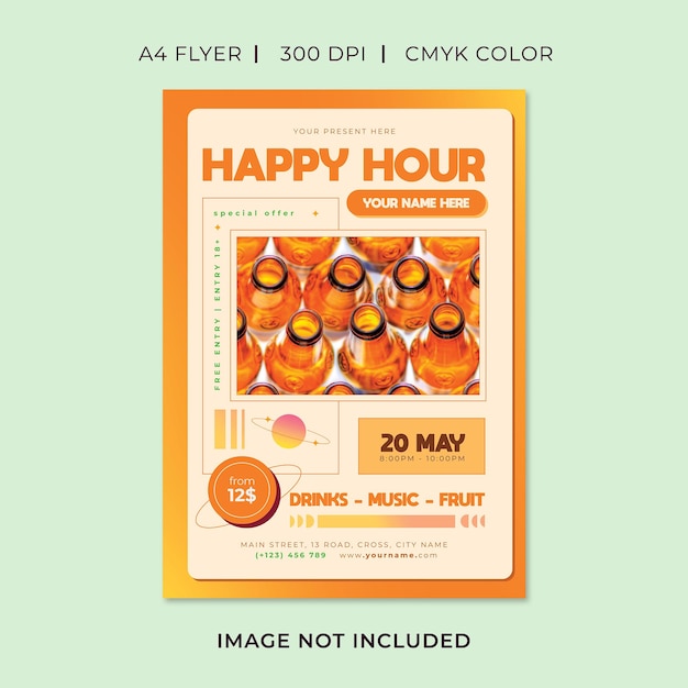 Happy hour flyer