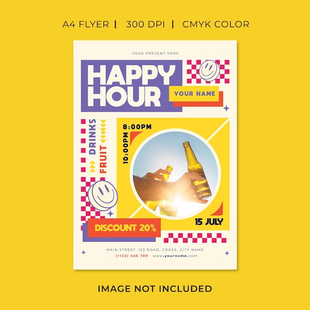 Happy hour flyer