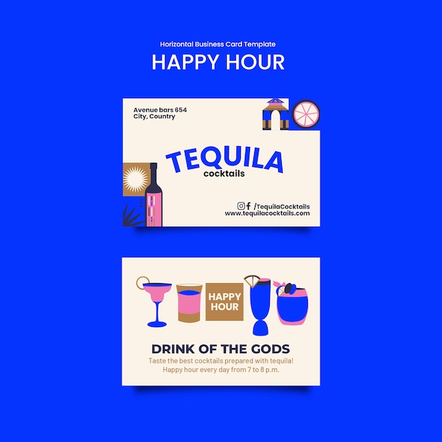 Disegno del modello dell'happy hour