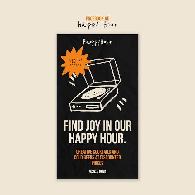 PSD happy hour template design