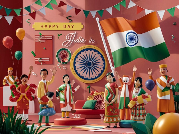 PSD happy independence day of india celebration on august 15