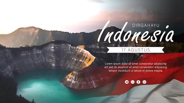 Felice festa dell'indipendenza dell'indonesia 17 agosto