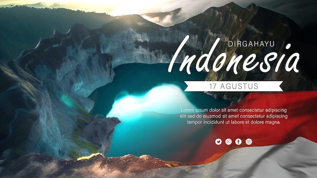 PSD felice festa dell'indipendenza dell'indonesia 17 agosto