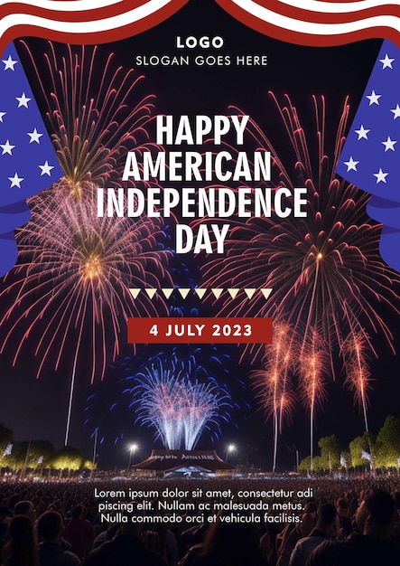 PSD happy independence day template