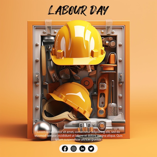 PSD happy international labor day