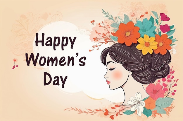 Happy International Womens Day Background Pink