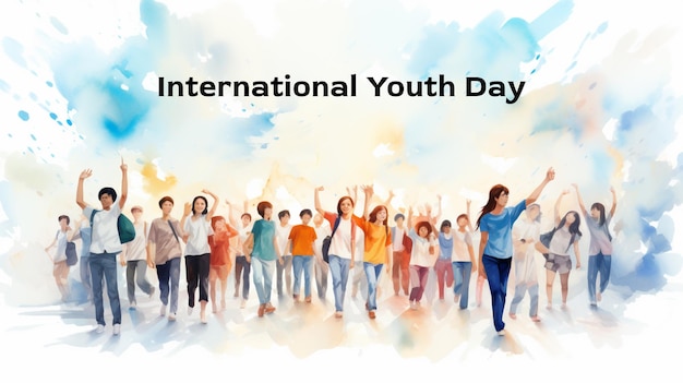 PSD happy international youth day background
