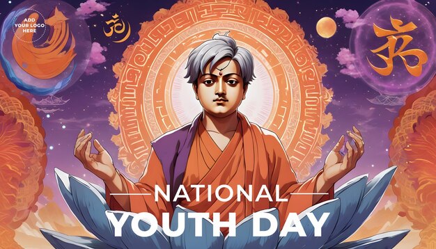 PSD happy international youth day flayer