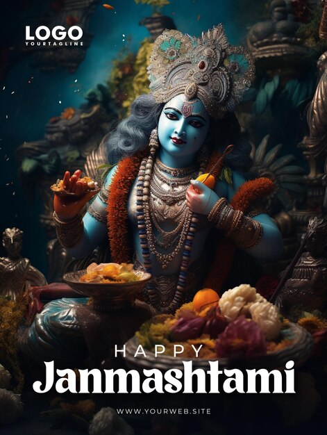 Felice poster design janmashtami