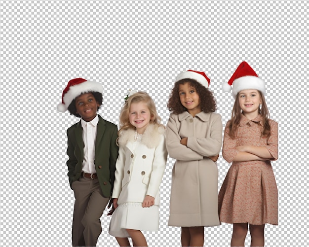 PSD happy and joyful children on transparent background