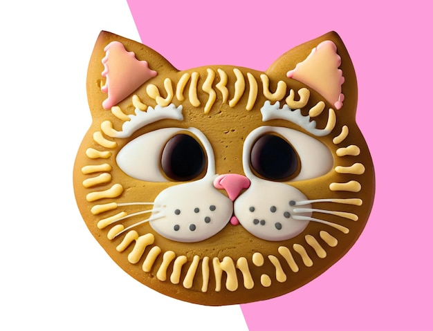 happy kitty cookie