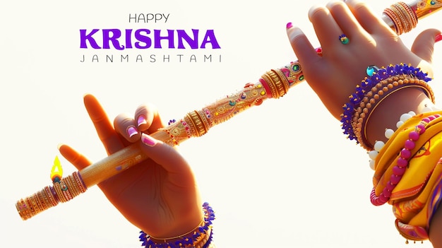 PSD happy krishna janmashtami festival of india