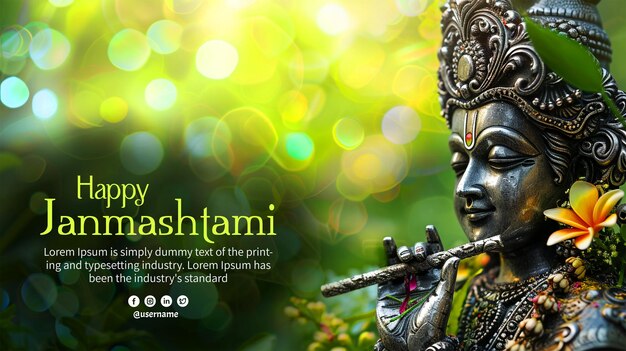 PSD happy krishna janmashtami