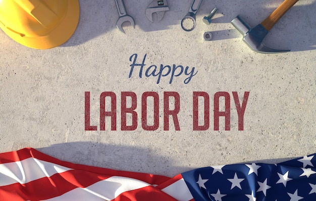 PSD happy labor day mockup