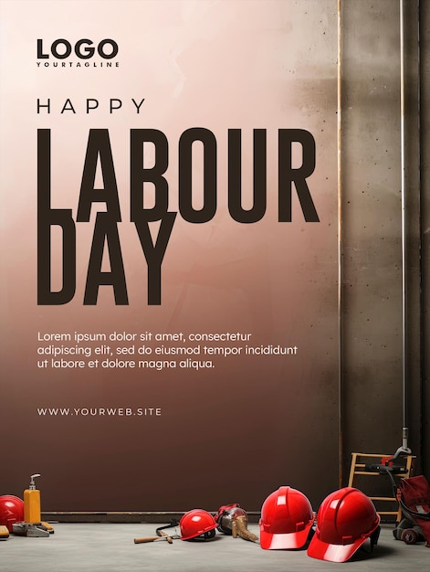 Happy labor day sociale media posterontwerp