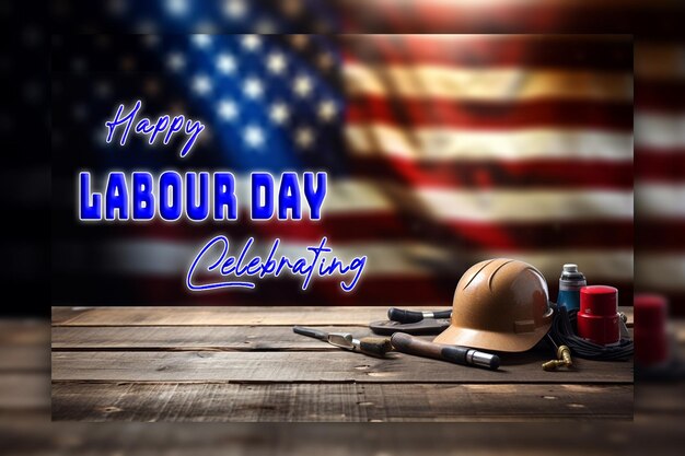 PSD happy labour day background