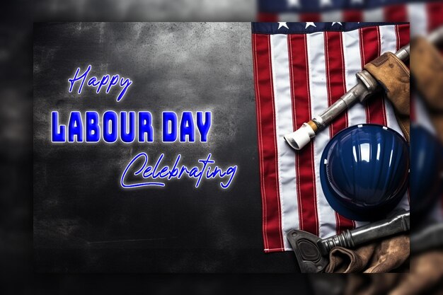 PSD happy labour day background