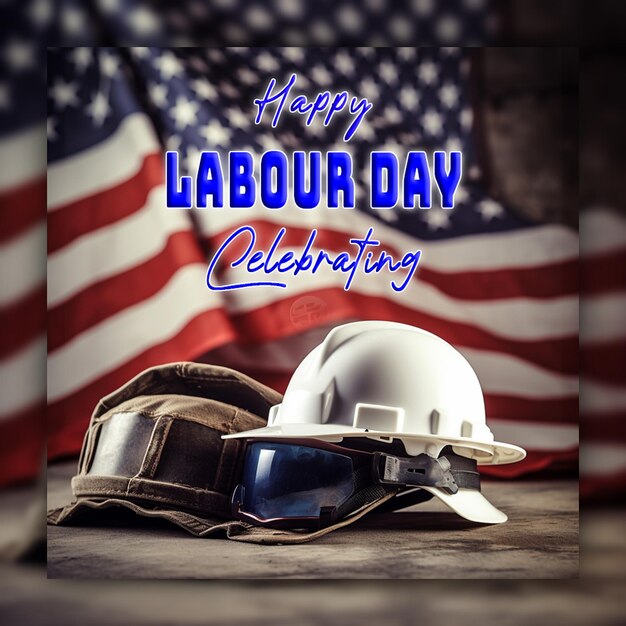 PSD happy labour day background