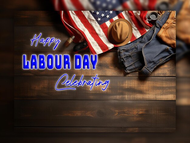 PSD happy labour day background