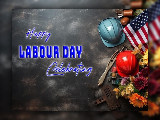 PSD happy labour day background