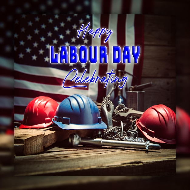 PSD happy labour day background