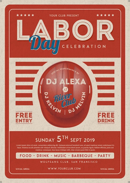 PSD happy labour day poster