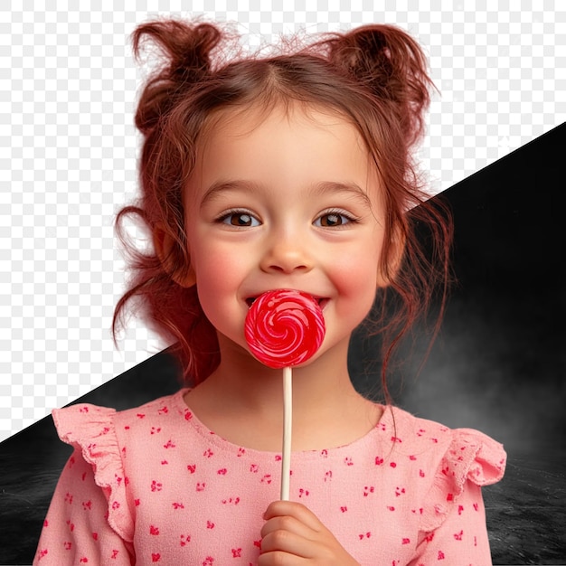 Happy Little Girl with Lollipop
