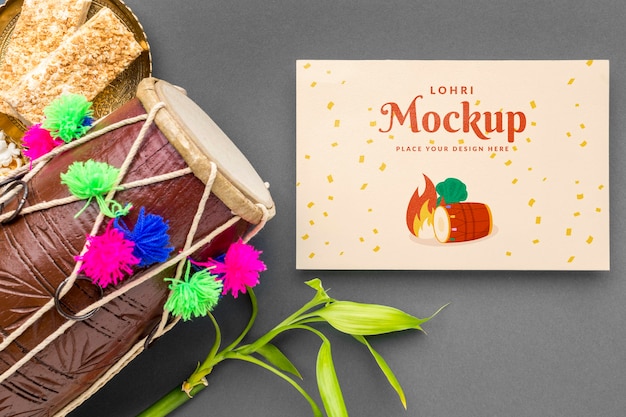 Happy lohri concept mock-up