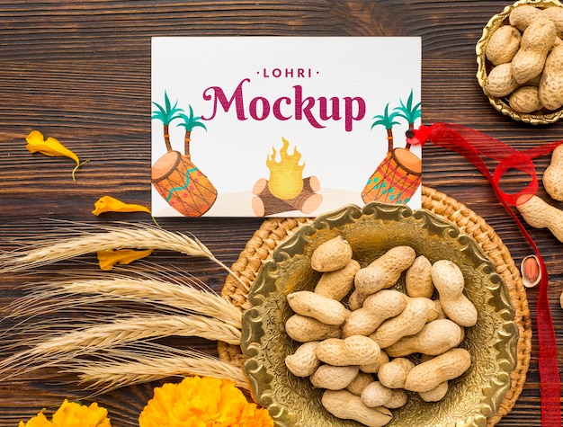 Happy lohri concept mock-up