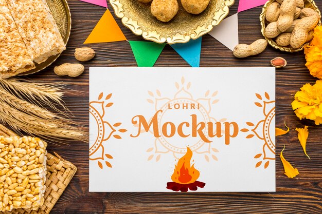 Happy lohri concept mock-up